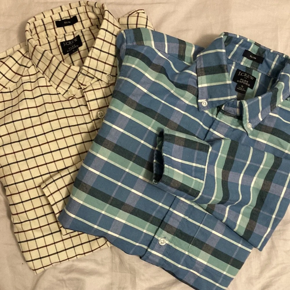 2 J.Crew Flex Oxfords